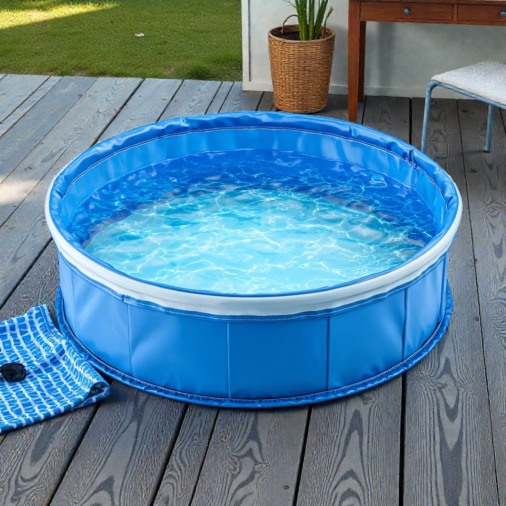 Zylex Foldable Pet Pool - Classic Blue